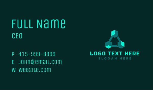 Modern Software Cube Business Card Design Image Preview