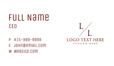 Elegant Professional Lettermark Business Card Image Preview