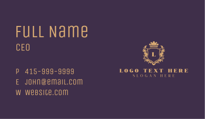 Regal Shield Royalty Business Card Image Preview