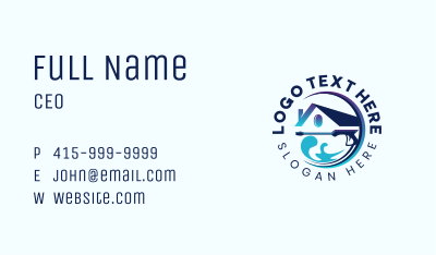 Roof Pressure Washer Business Card Image Preview
