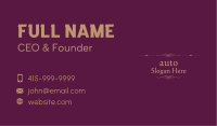 Classic Ornate Wordmark Business Card Image Preview