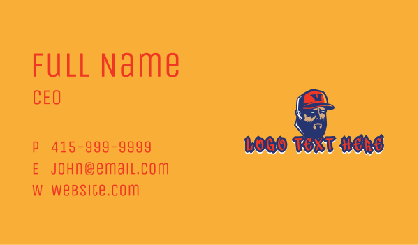 Angry Man Mascot  Business Card Design Image Preview