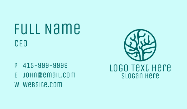 Marine Coral Reef  Business Card Design Image Preview