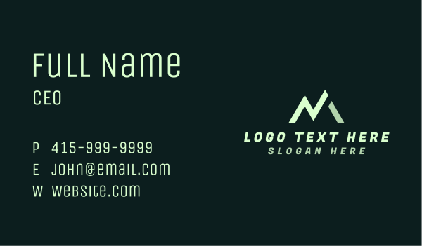 Mountain Letter M Business Card Design Image Preview