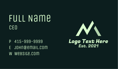 Mountain Letter M Business Card