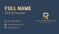 Gold House Letter R Business Card Image Preview