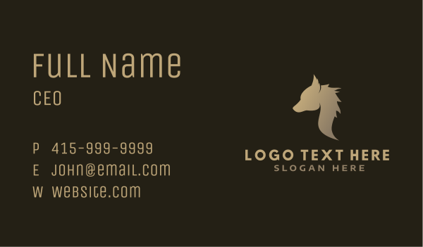 Gradient Fox Animal Business Card Design Image Preview