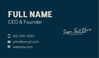 Classic Business Cursive Wordmark Business Card Image Preview