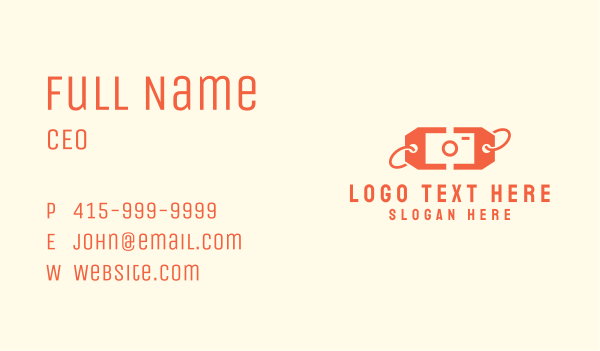 Camera Price Tag Business Card Design Image Preview