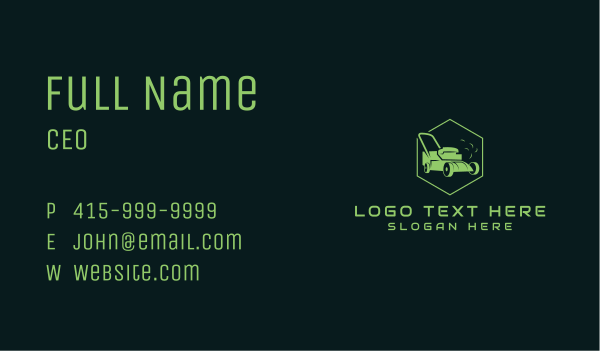 Lawn Mower Yard Care Business Card Design Image Preview