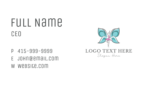 Butterfly Lady Dancing Business Card Design Image Preview