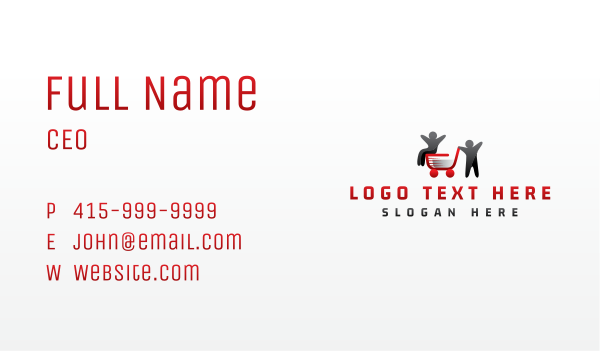 People Cart Shopping Business Card Design Image Preview