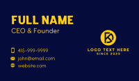 Monogram D & K Business Card Preview