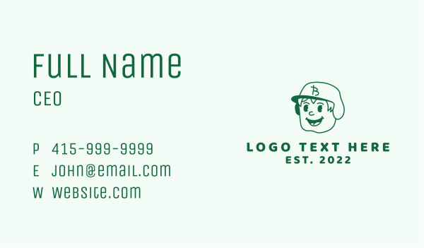 Boy Streetwear Cap  Business Card Design Image Preview