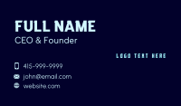 Neon Modern Wordmark Business Card Design