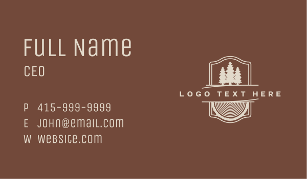 Tree Wood Forest Business Card Design Image Preview