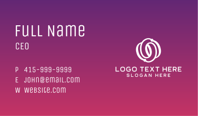 Tech Atom Letter O Business Card Image Preview