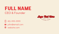 Funky Retro Wordmark  Business Card Image Preview
