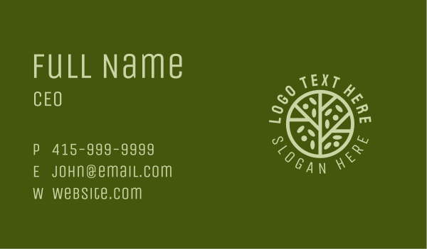 Tree Gardening Agriculture  Business Card Design Image Preview