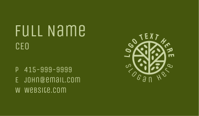 Tree Gardening Agriculture  Business Card