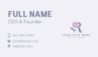 Flower Boutique Letter R Business Card Preview