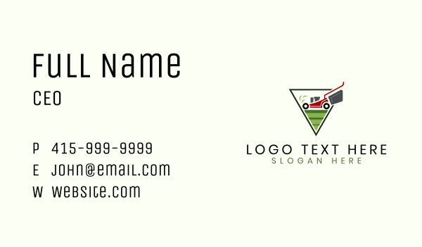 Lawn Mower Gardening Yard Business Card Design Image Preview