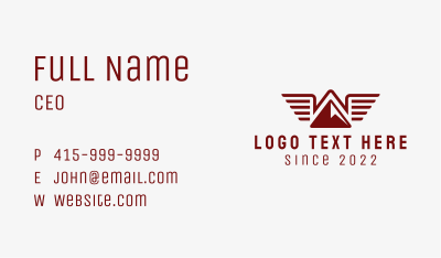 Outdoor Mountain Camp Wings Business Card Image Preview