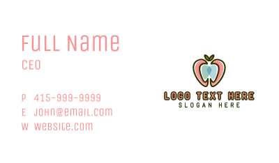 Apple Tooth Dental Business Card Image Preview