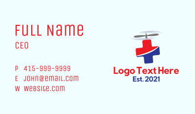 Flying Medical Doctor Ambulance Business Card Image Preview