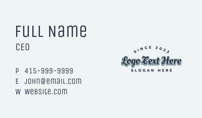 Retro Pastry Shop Wordmark Business Card Image Preview