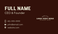 Masculine Store Wordmark Business Card Preview