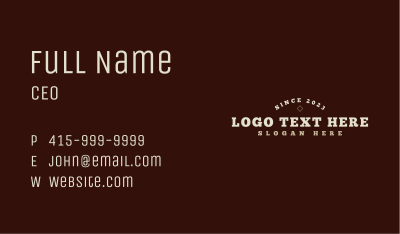 Masculine Store Wordmark Business Card Image Preview
