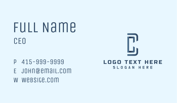 Tech Company Letter C  Business Card Design Image Preview