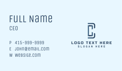 Tech Company Letter C  Business Card Image Preview