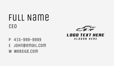 Sports Car Automobile Racing Business Card Image Preview