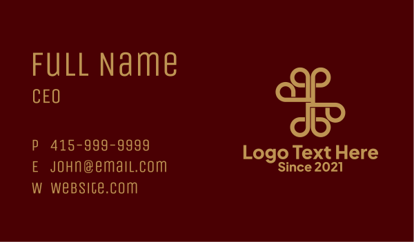 Deluxe Gold Ornament  Business Card Design Image Preview