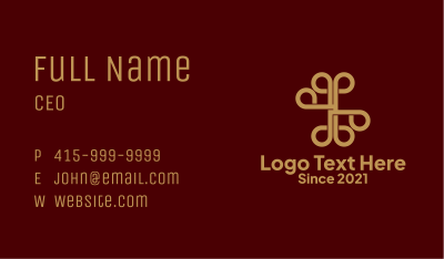 Deluxe Gold Ornament  Business Card Image Preview