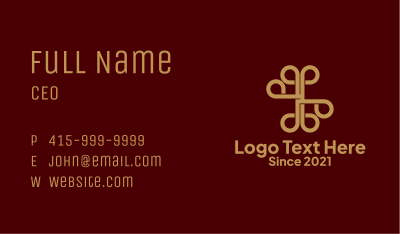 Deluxe Gold Ornament  Business Card