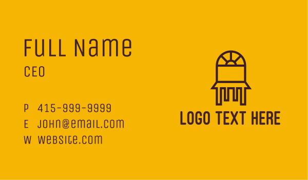 Arch Wooden Chair  Business Card Design Image Preview