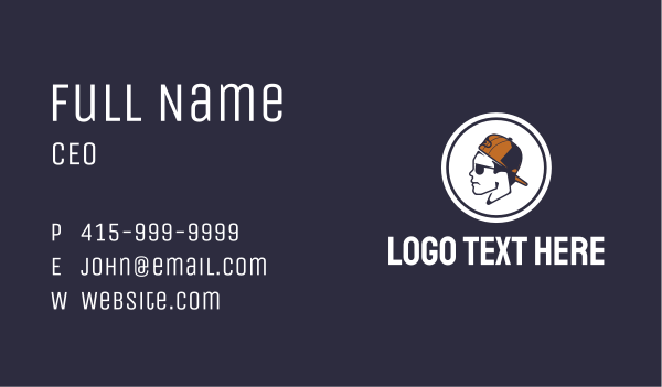 Cool Guy Profile Business Card Design Image Preview