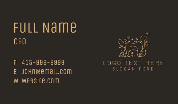 Gold Dog Boutique Business Card Design Image Preview