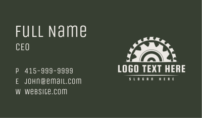 Carpentry Business Saw Business Card Image Preview