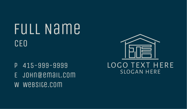 Logistics Building Facility  Business Card Design Image Preview