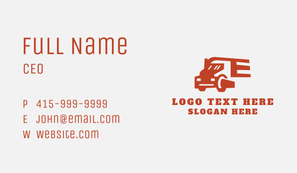 Freight Delivery Vehicle  Business Card Design Image Preview