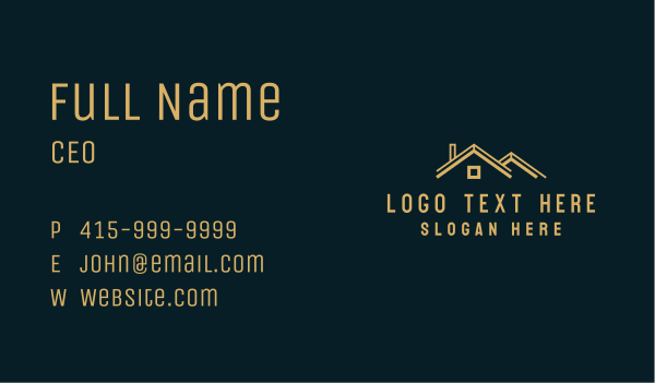 Roof Home Renovation Business Card Design Image Preview