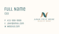 Stylish Wedding Planner Letter N Business Card Image Preview