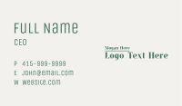 Green Corporation Wordmark Business Card Image Preview