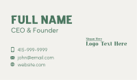 Green Corporation Wordmark Business Card Image Preview
