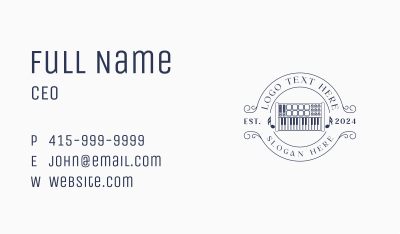 Musical Keyboard Piano Business Card Image Preview
