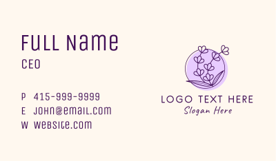Lavender Flower Gardening Business Card Image Preview